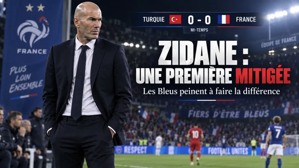 Zidane sélectionneur : une première mi-temps sans éclat face à la Turquie