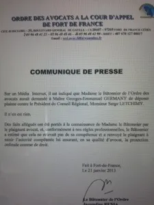 Madame le bâtonnier de Fort-De-France a t-elle peur de la violence de Serge Letchimy ?