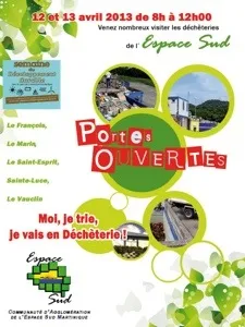 Journées portes ouvertes 12 et 13 avril 2013 des déchèteries de l'Espace Sud