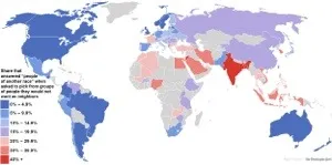 Map Monde du racisme: La France sur le podium