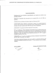 Catherine #Conconne condamnée à payer 328 324, 92 € à la société #PERRINON INVEST