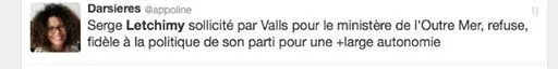 Ministère des Outremers : Serge #Letchimy n'a pas refusé