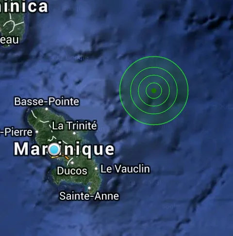 00:42. La terre a tremblé en Martinique