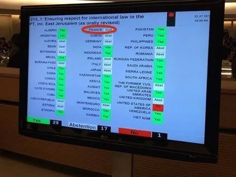 DEMANDE D'OUVERTURE D'UNE ENQUÊTE INTERNATIONALE SUR LES CRIMES DE GUERRE COMMIS À #GAZA : LA #FRANCE...S'ABSTIENT.
