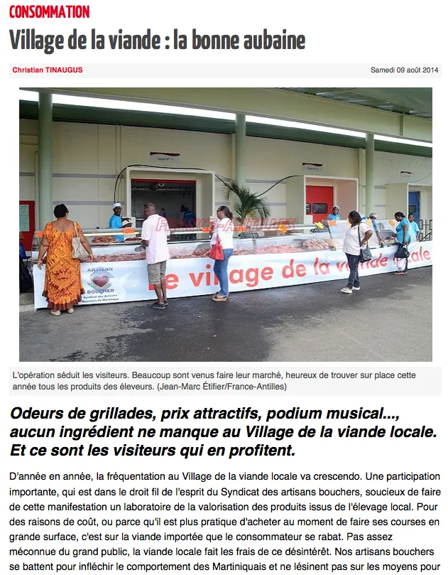 #Martinique : "...pas assez méconnue du grand public, la viande locale fait les frais de ce désintérêt"