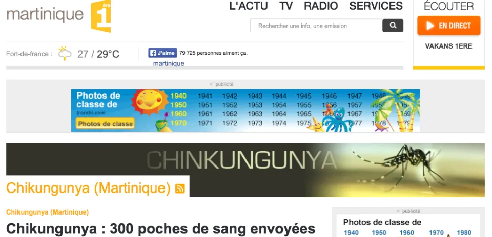 Après le magnifique Choukungunya de Serge #Letchimy voilà le Chinkungunya de #Martinique Première