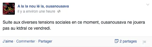 #ousanousava ? SurementpasalafeteaPardon. Lol