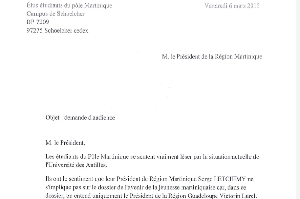 Letchimy interpellé par le pôle Martinique de l'UA
