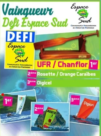Tour de la Martinique des yoles rondes : Défi Espace Sud 2015