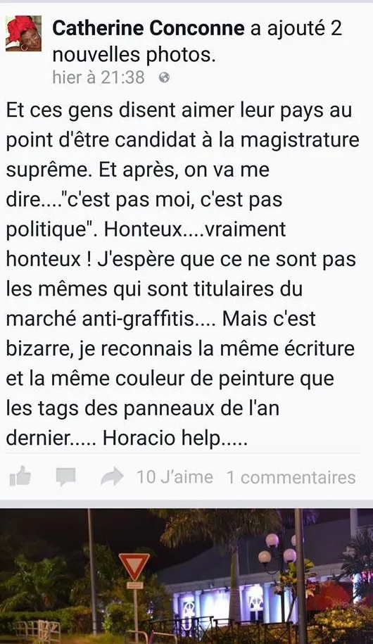 Catherine Conconne est-elle daltonienne en plus d'avoir les yeux kokli ou loli?
