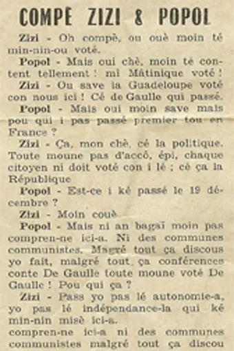 L'autonomie, l'indépendance et l'église catholique en Martinique