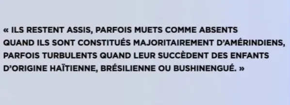 Mince alors...la Guyane comme la France est un pays de race blanche