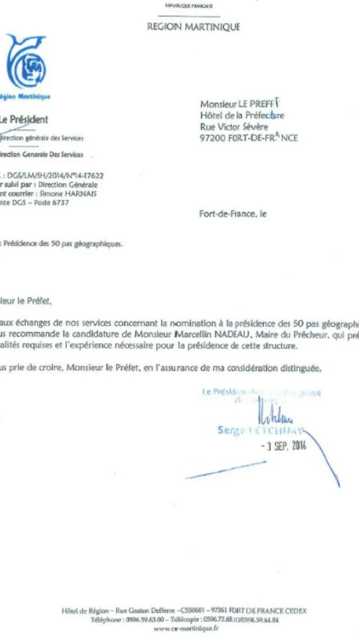 Martinique ?...esta  termi...Nadeau
