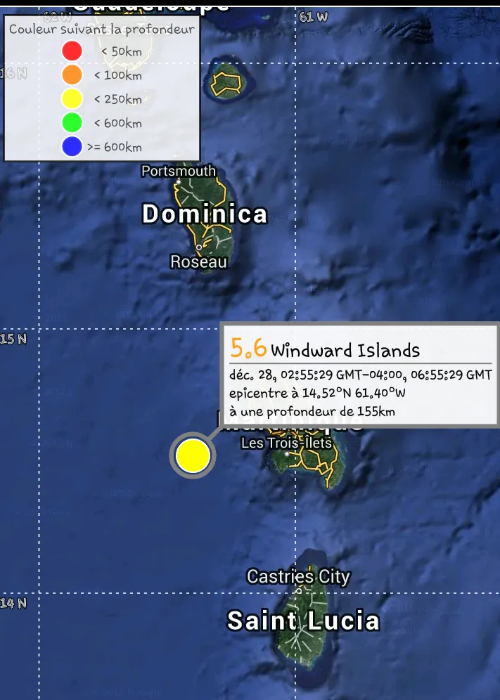 Tremblement de terre en Martinique