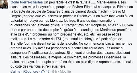 Lettre ouverte à Odile Pierre-Charles