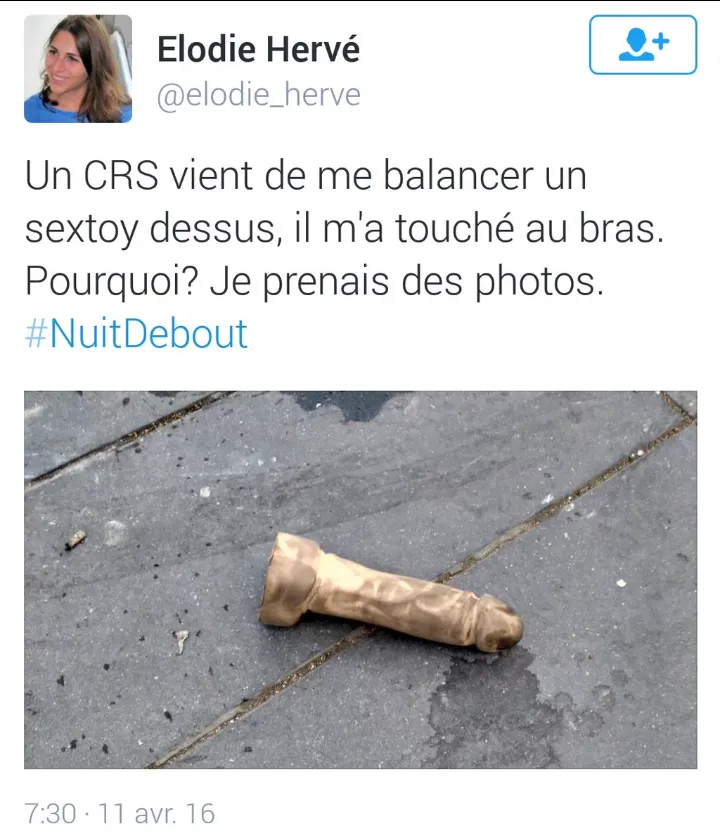 #NuitDebout : faute de matraque. ..ma trique