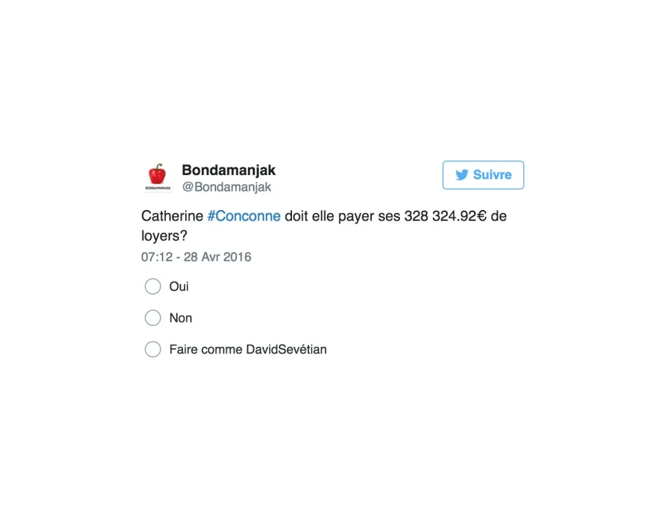 Le sondage du jour