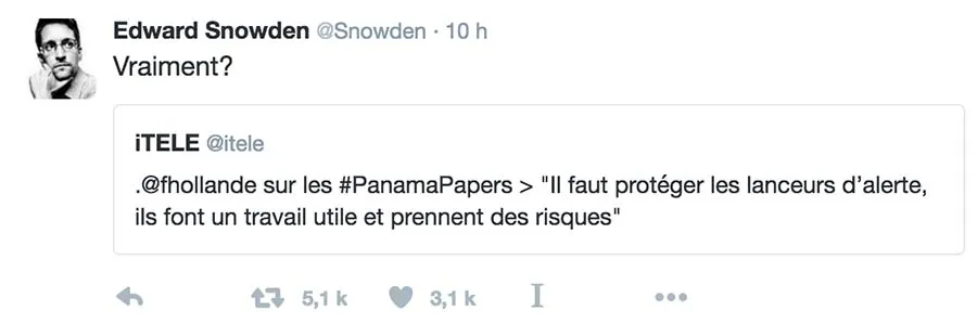 Snowden ce troll...