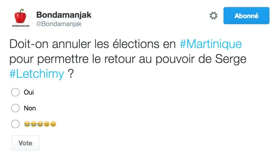 Sondage : Doit-on annuler les élections pour permettre le retour au pouvoir de Serge Letchimy ?