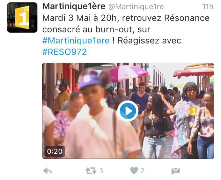 Télé Martinique Première met le burn-out à la une et c'est David Sévétian qui va être content