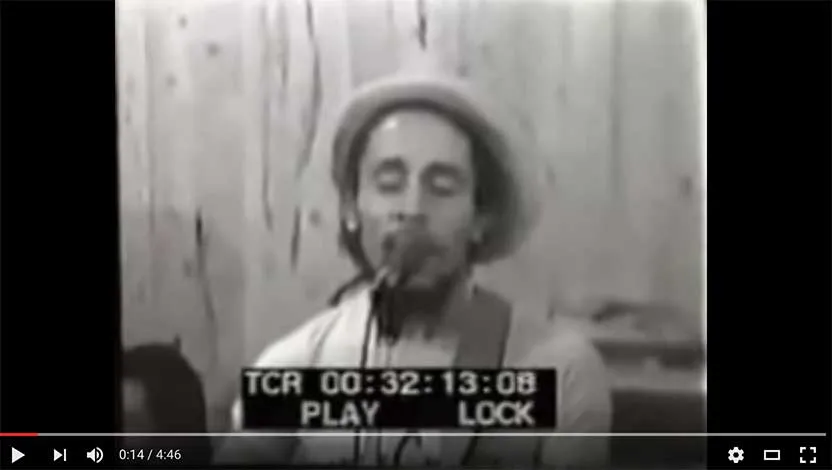 Bob Marley vidéo rare. Pimper's Paradise.