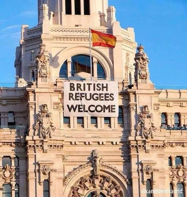 Les réfugiés anglais bienvenus en ... Espagne :-)