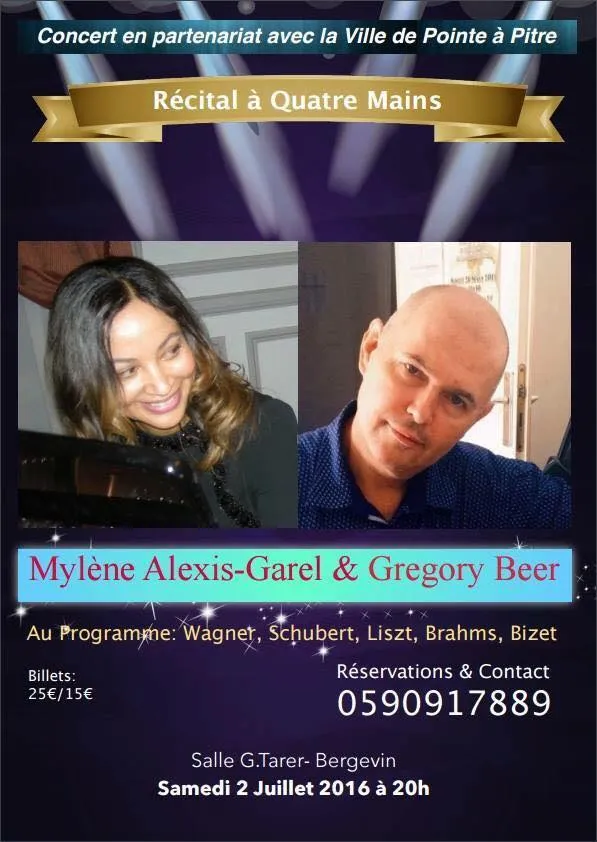 Concert classique, Mylène ALEXIS GAREL et Gregory BEER. (Sam 2 juillet - Bergevin)