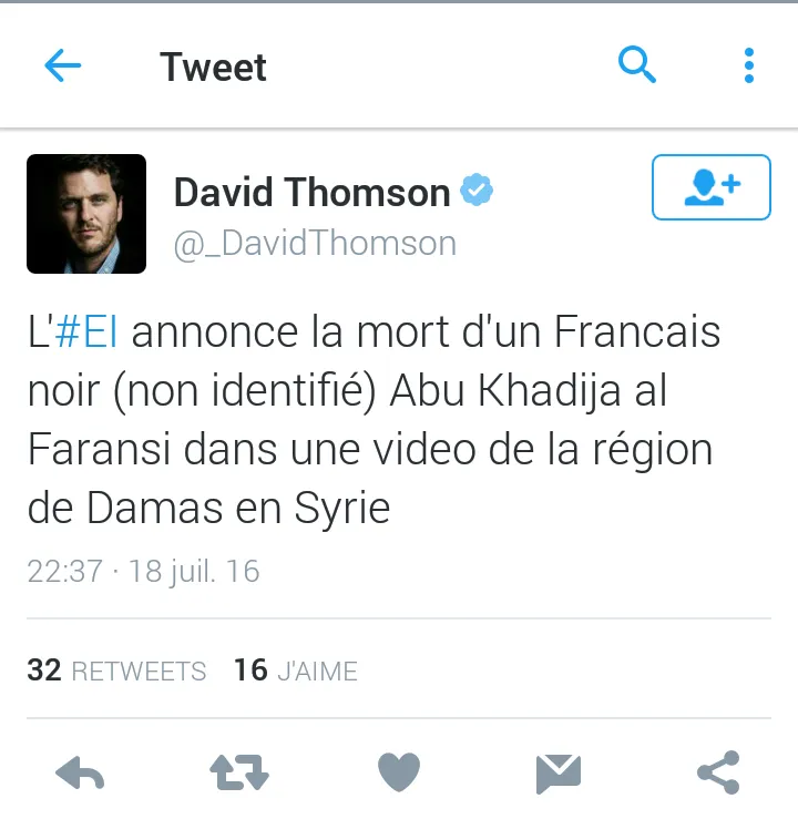 ...Un francais noir non identifié. ..😨😨😠😠