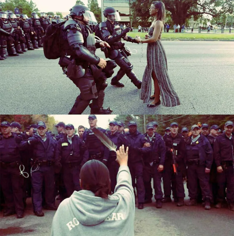 USA : Noirs et Amérindiens. Les femmes en lutte. (photo)