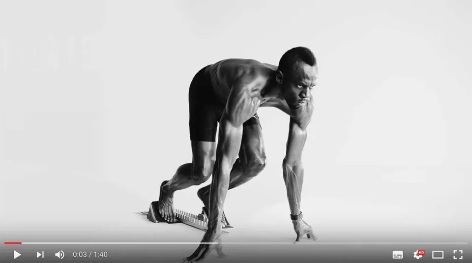 Usain Bolt, le guépard. (pub vidéo)