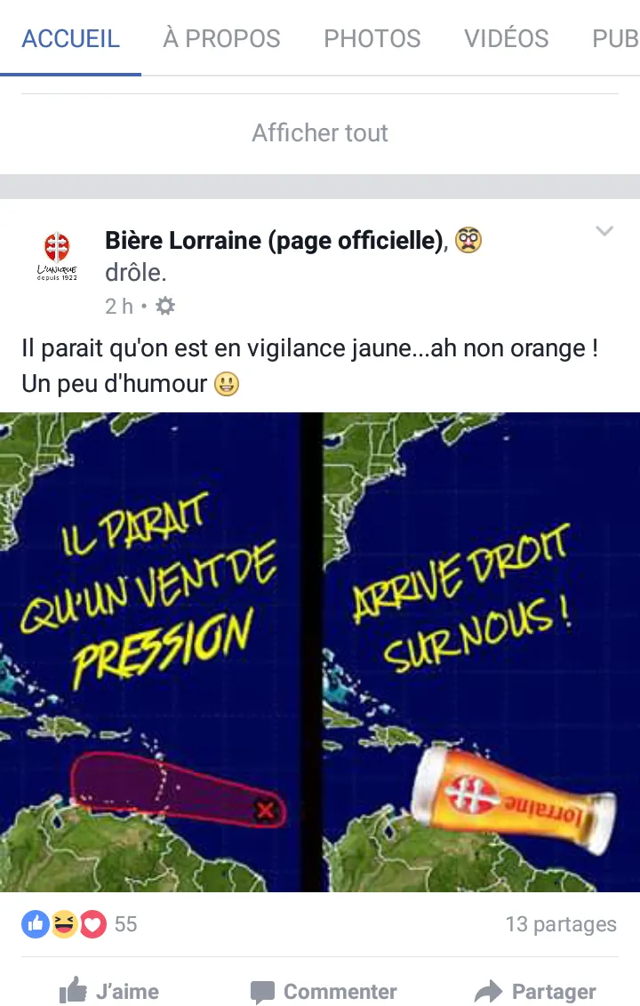 La Martinique est en vigilance orange et...Lorraine m'a tuer