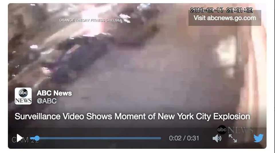 New-York, l'explosion filmée (vidéos)