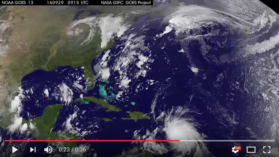 La naissance du cyclone Matthew en vidéo