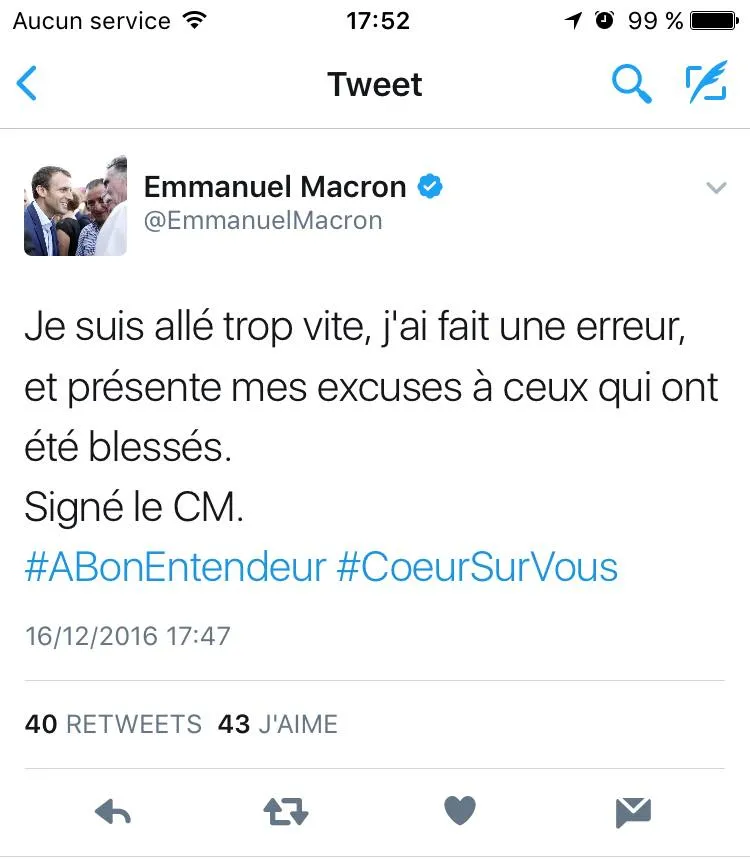 Macron...cette envie de voler noue l'avion