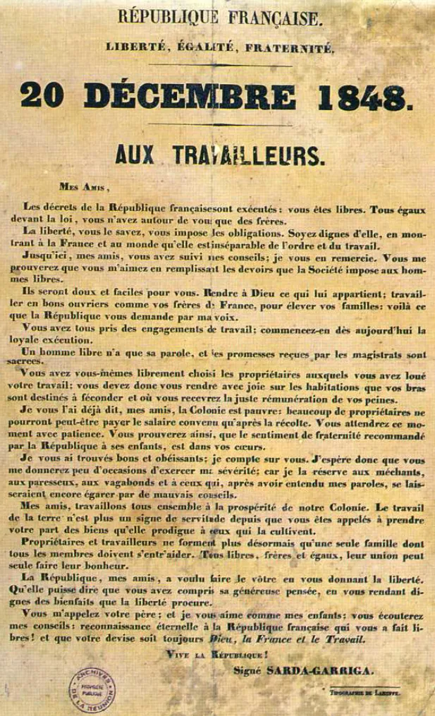 Énieme honteux Sarda Garriga Day à l'île de La Réunion