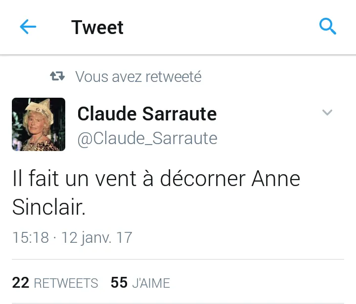 Le tweet du jour [12/01/17] Sarraute