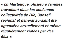 VIOLS ET AGRESSIONS SEXUELLES EN MARTINIQUE