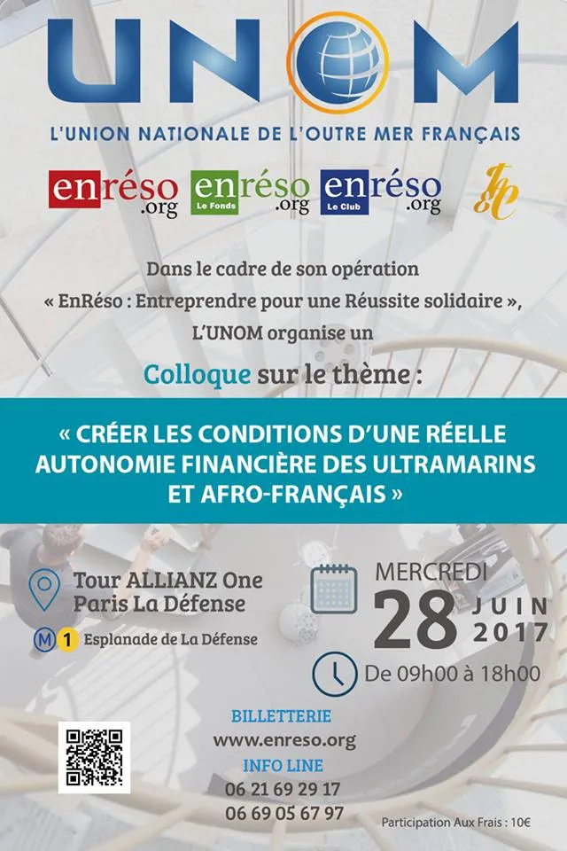 L’UNOM organise un colloque sur l’autonomie financière des Ultramarins et Afro-Français