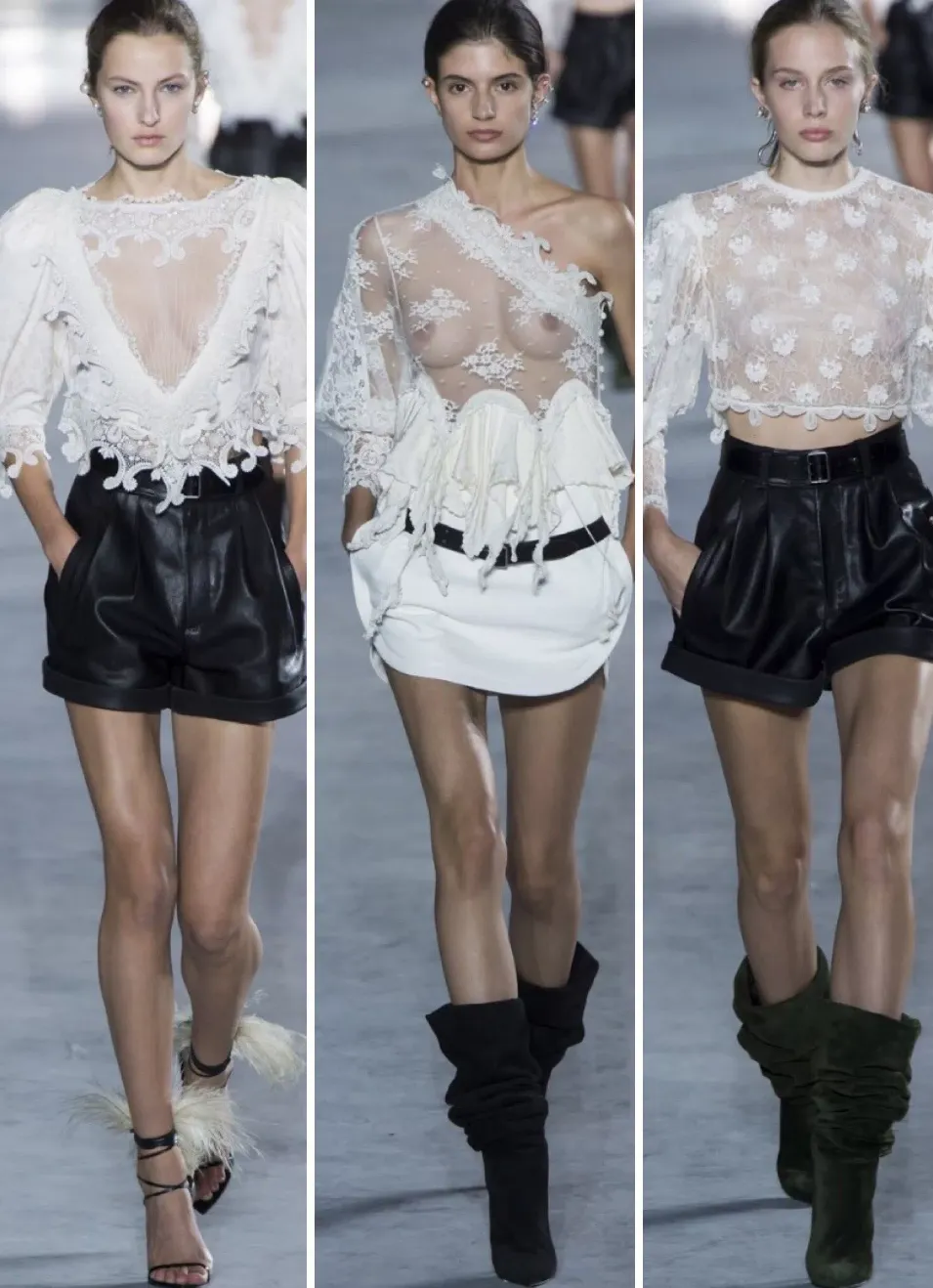 UN DÉFILÉ SAINT LAURENT ÉLÉGANT  ET ROMANTIQUE 