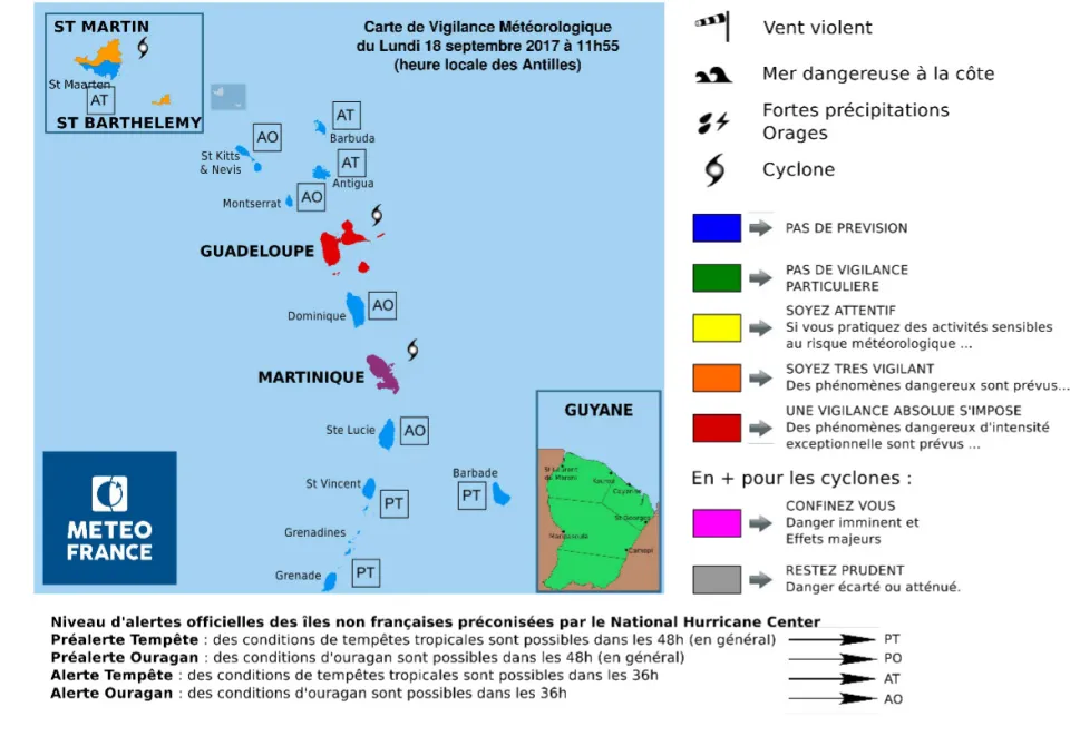 Maria Cyclone : la Martinique est violette