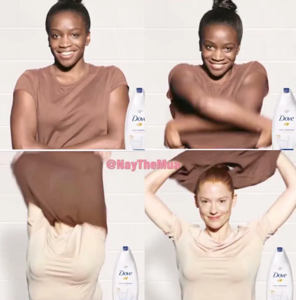 Cette publicité DOVE est raciste et nous...le savon