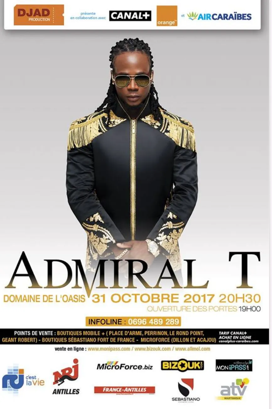 Admiral T...pas de concert en Martinique