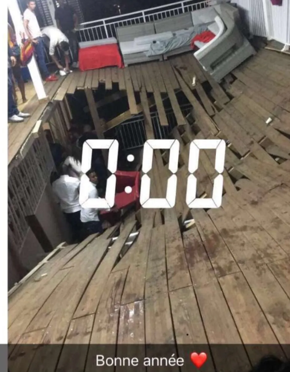 Nouvel an 2018 en Martinique : le plancher s'effondre sous le poids des fêtards