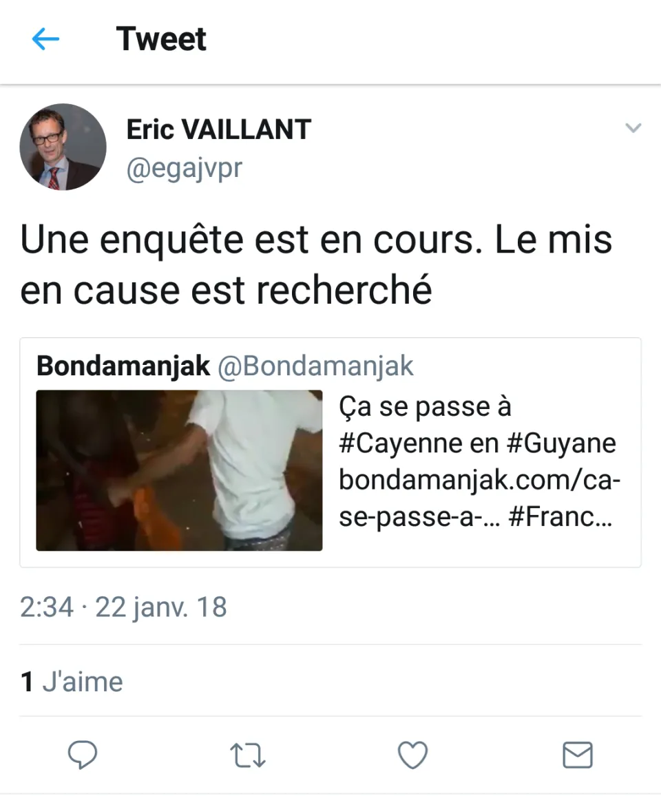 Le gifleur de Guyane est dans le collimateur du procureur de la République
