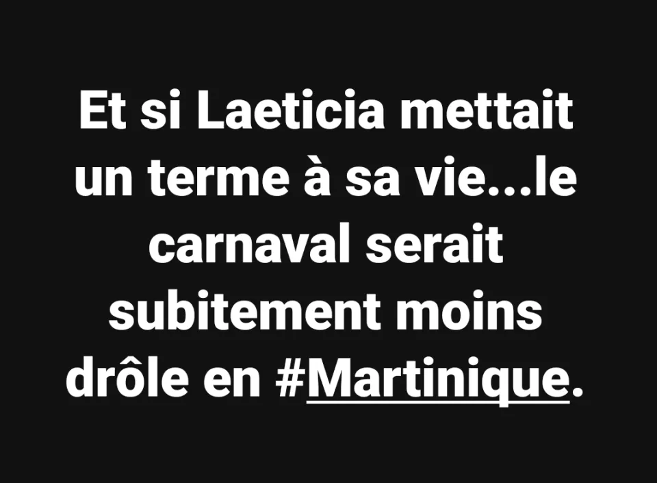 La phrase du jour 30/01/18 Martinique  - Laeticia
