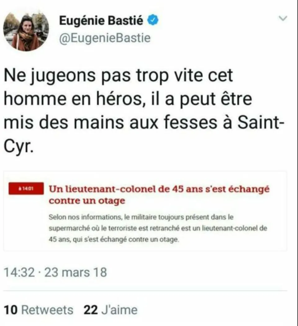 Le tweet qui fait mal à la France