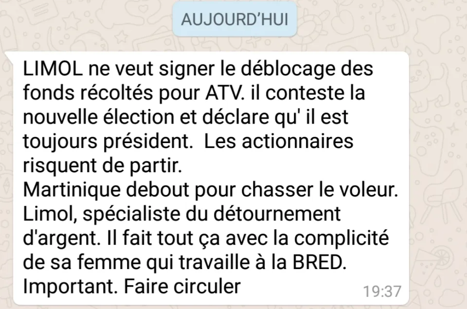 Au coeur du feuilleton braise îlien d'ATV...Miguel Limol et sa compagne déposent deux plaintes contre X