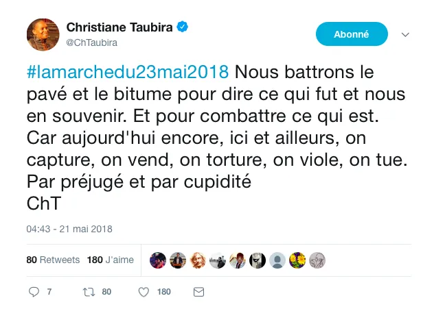 Et pendant ce temps là, en France le pays des droits de l'homme...Taubira pas Colbert...