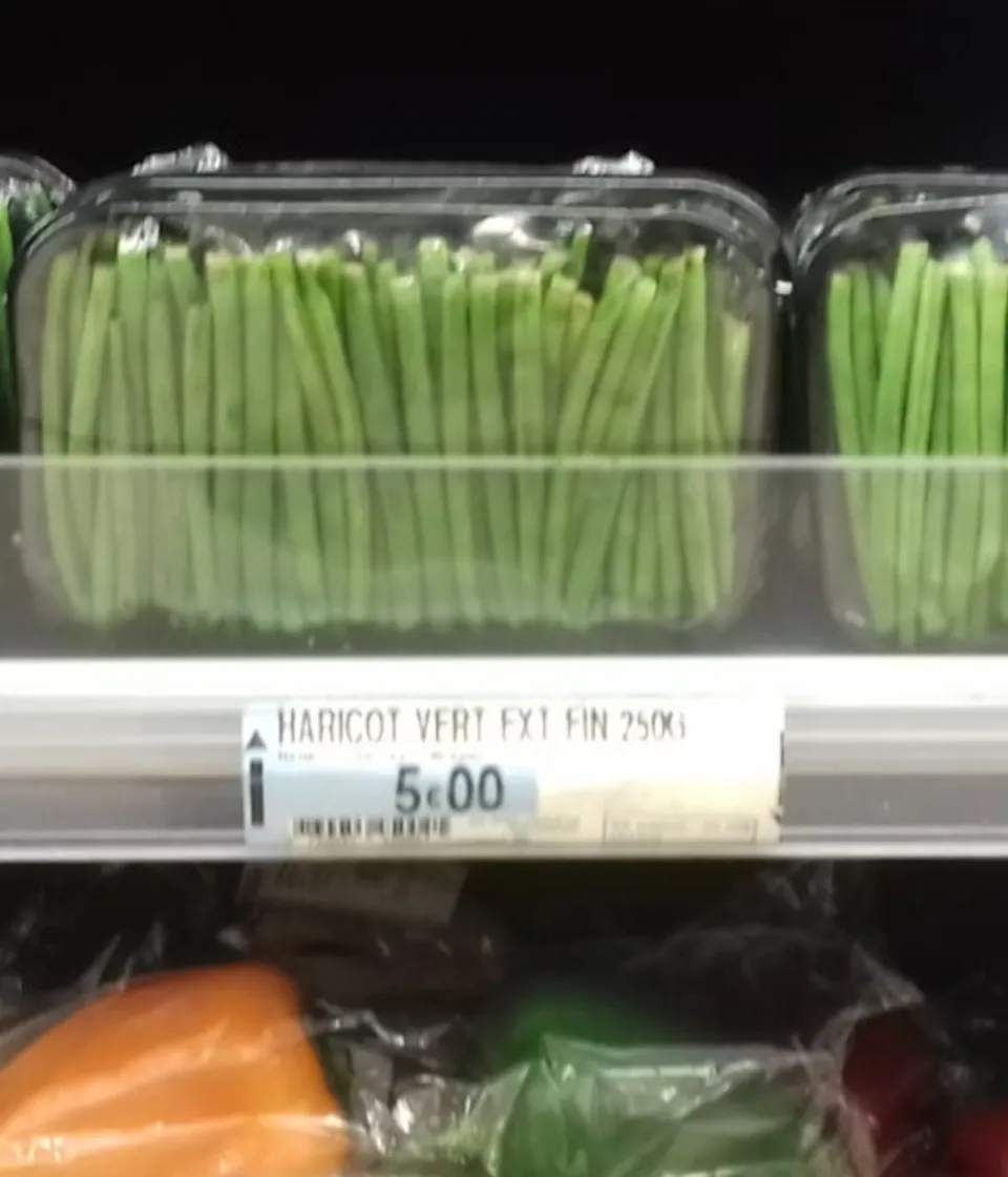 Il y a de l'or dans les haricots verts à Hyper U Galleria en Martinique
