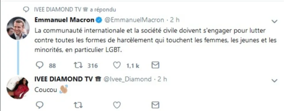 Le tweet du jour 09/06/18 - Macron- Ivee Diamond - Dialogue social